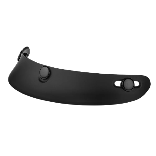 A dull black mini scoop visor for helmets.