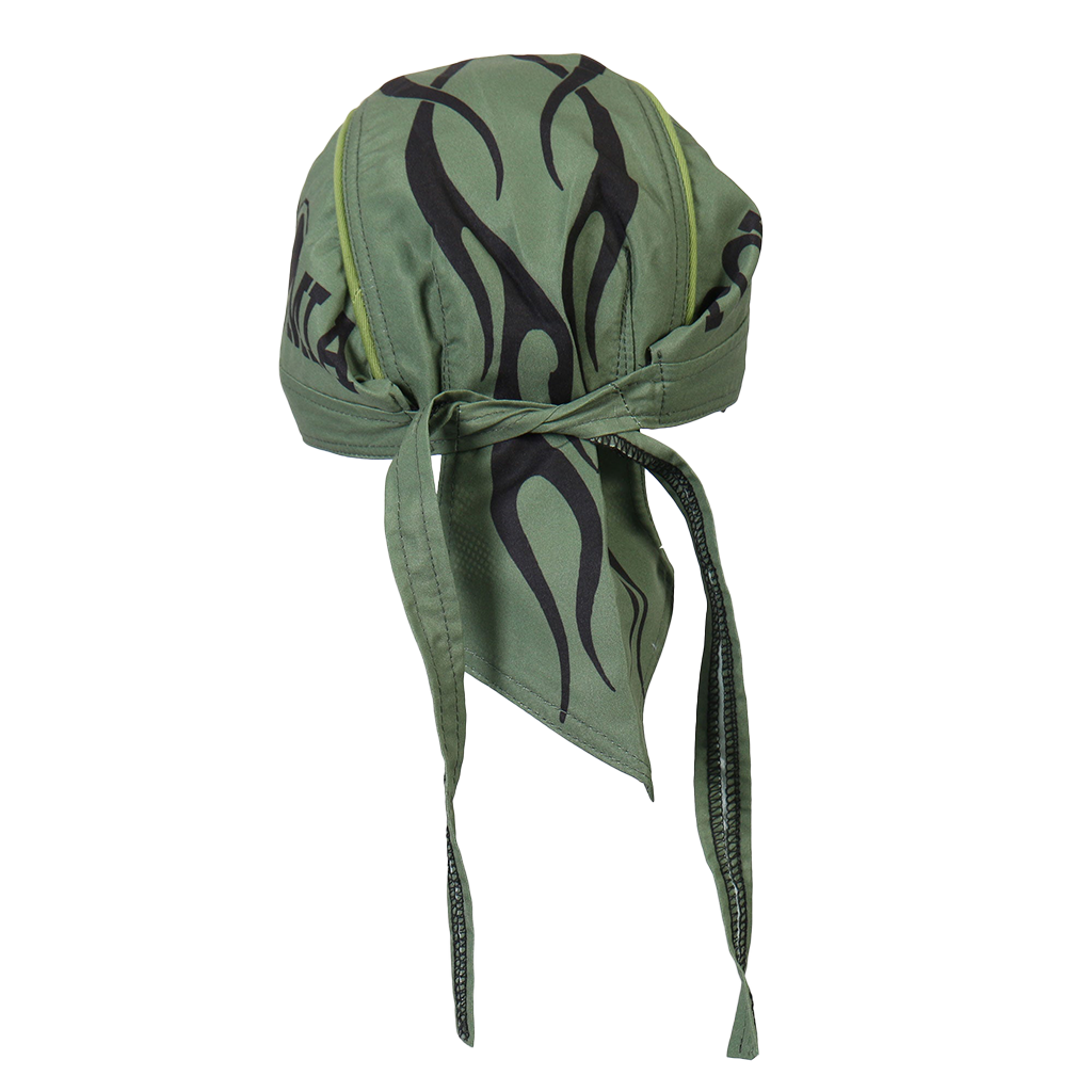 Motorcycle Headwrap With POW MIA Design Back View