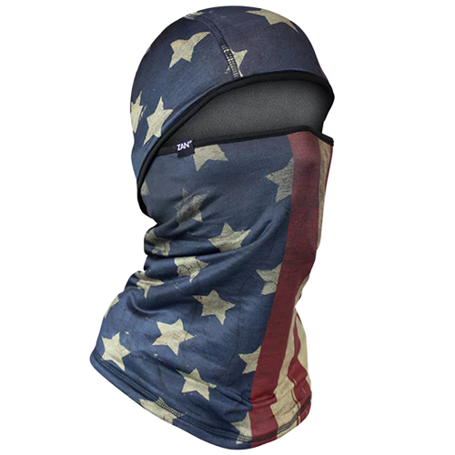 Patriotic fleece lined motorcycle balaclava face mask