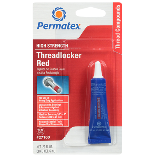 Permatex Threadlocker Red – High Strength 3,400 PSI Adhesive