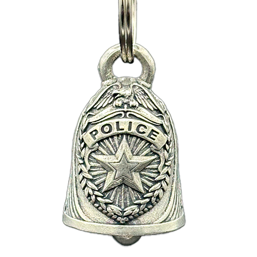 Police Bell In Pewter With Badge And Eagle Design