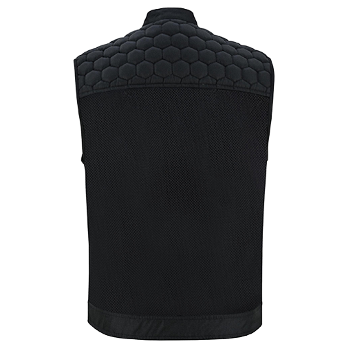 Black quilted vest