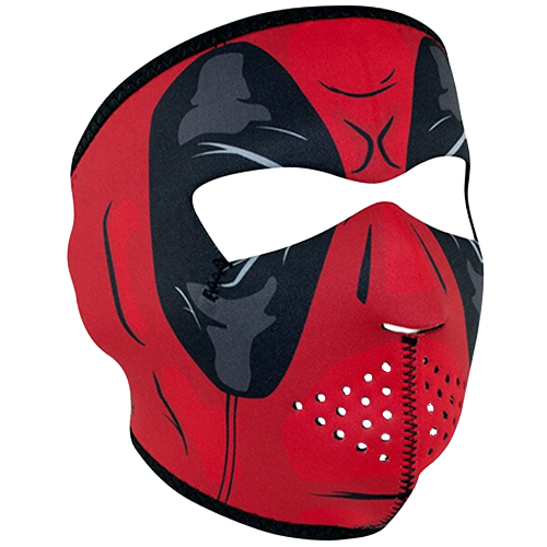 Red and black superhero style mask