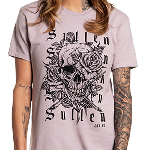 Repeater Ashes Of Roses T Shirt With Skull And Floral Design