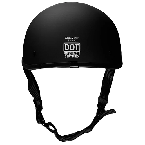 SOA Inspired Beanie Helmet Flat Black DOT Certified