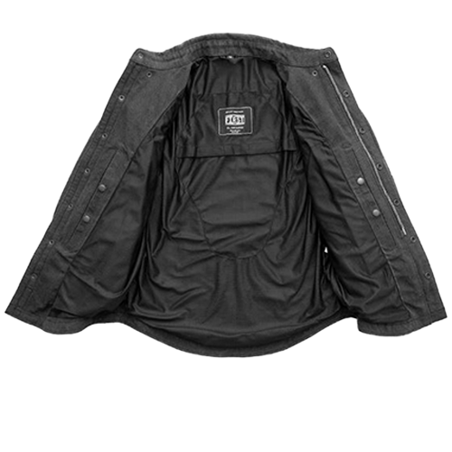 Charcoal Motorcycle Shirt – Water Resistant with Armor & Concealed Carry