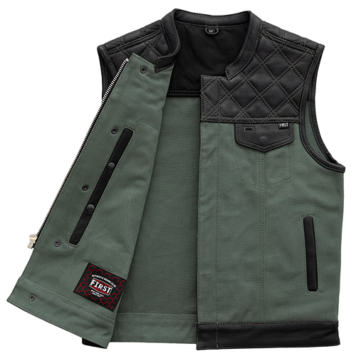 Men’s Biker Vest – Conceal Carry Pockets & YKK Zippers