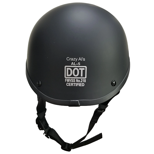 Flat Black DOT Approved Maltese Helmet With Ear Peak