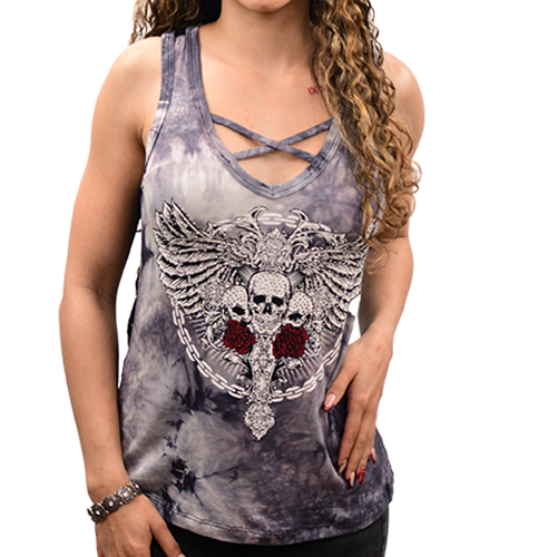 Women's Chain Link Skulls Tank