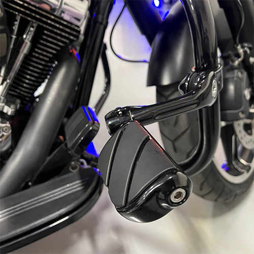 Long Angled Adjustable Highway Foot Pegs & Clamps – Black 🦵🖤
