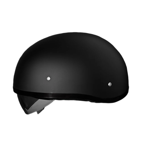 Daytona Skull Cap with Inner Shield in Dull Black 🖤💀