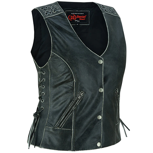 Grommet & Lacing Concealment Vest in Rub Off Gray ⚙️🖤