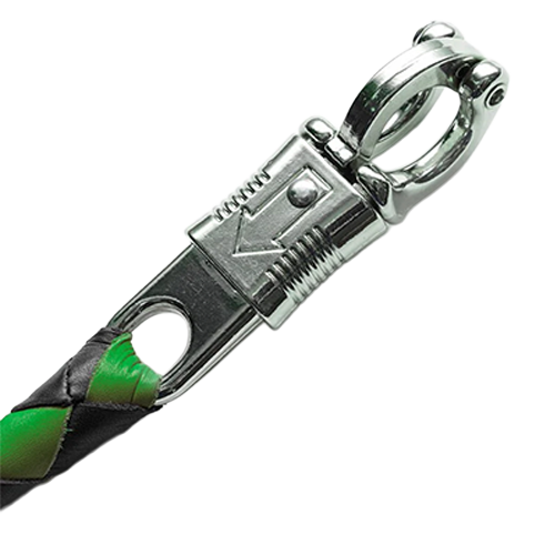 Green & Black Leather Get Back Whip ๐๐ค
