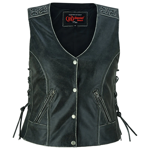 Grommet & Lacing Concealment Vest in Rub Off Gray ⚙️🖤