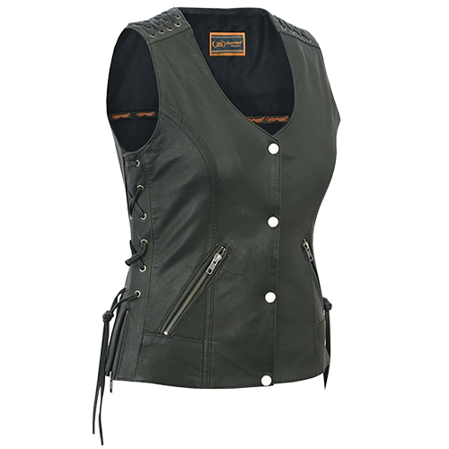 Grommet & Lacing Concealment Vest β Black βοΈπ€