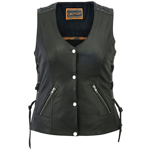 Grommet & Lacing Concealment Vest β Black βοΈπ€