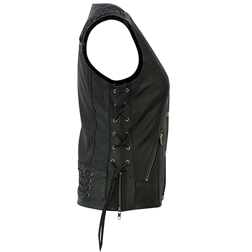 Grommet & Lacing Concealment Vest β Black βοΈπ€