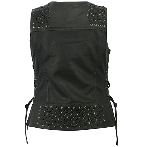Grommet & Lacing Concealment Vest β Black βοΈπ€
