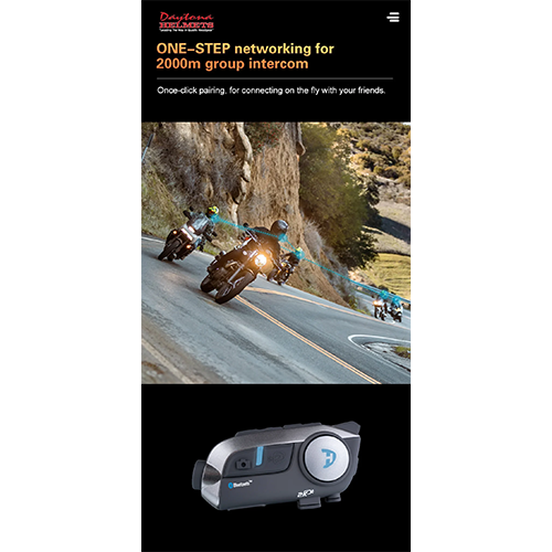 Daytona Helmets 4 Rider Intercom with HD Camera Bluetooth System