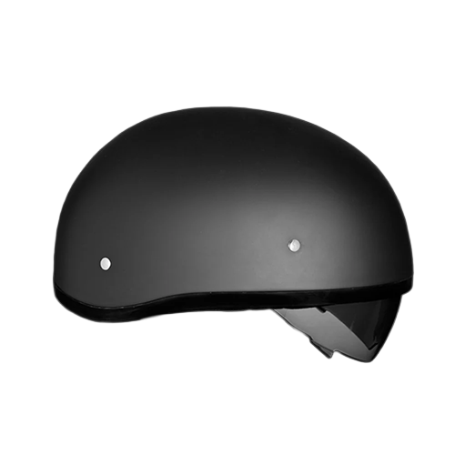 Daytona Skull Cap with Inner Shield in Dull Black 🖤💀