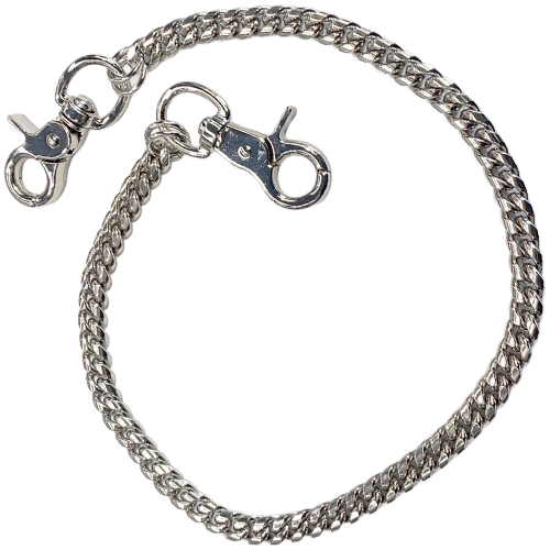 22" Thin Single Row Wallet Chain – Chrome ⚡🪝