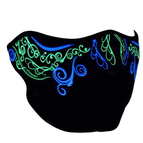 Venetian Glow in the Dark Half Face Mask 🎭✨
