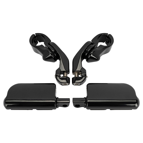 Adjustable 2.5 Inch Angled Black Motorcycle Foot Peg Mounts Back Side