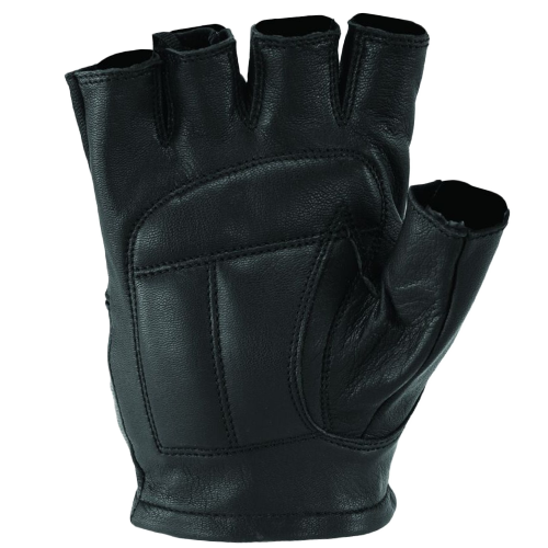 Leather padded palm biker gloves for warm-weather riding
