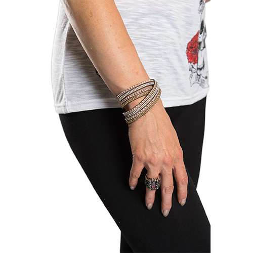 Biker Jewelry With Silver Studs And Sparkle