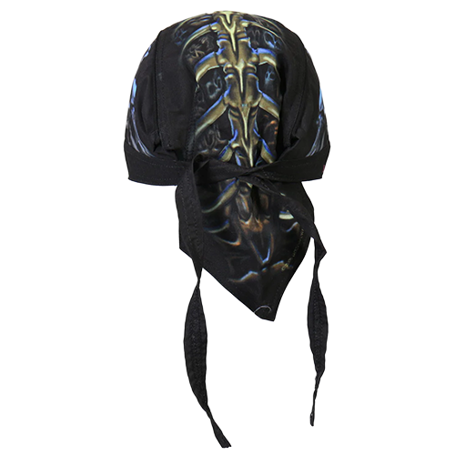 Motorcycle Skull Headwrap With Mesh Lining
