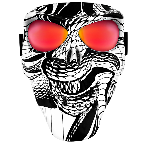 Skull Face Mask – Snake with Red Coating G-Tech Lens