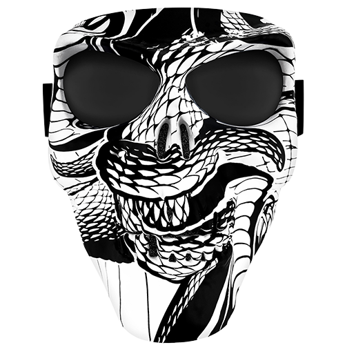 Skull Face Mask – Snake with G-Tech Smoke Lens