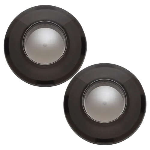 Blacked Out Smoked Turn Signal Lens Covers For Harley Touring Models Front View