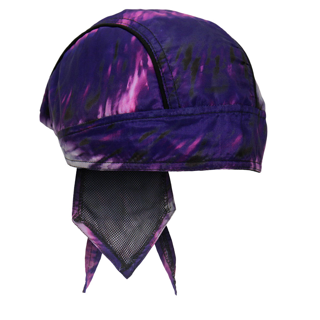 Tie Dye Motorcycle Skull Cap Headwrap