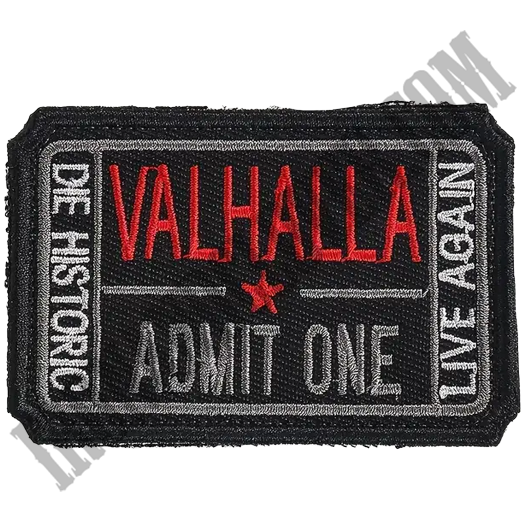 Viking Biker Patch With Hook And Loop Backing