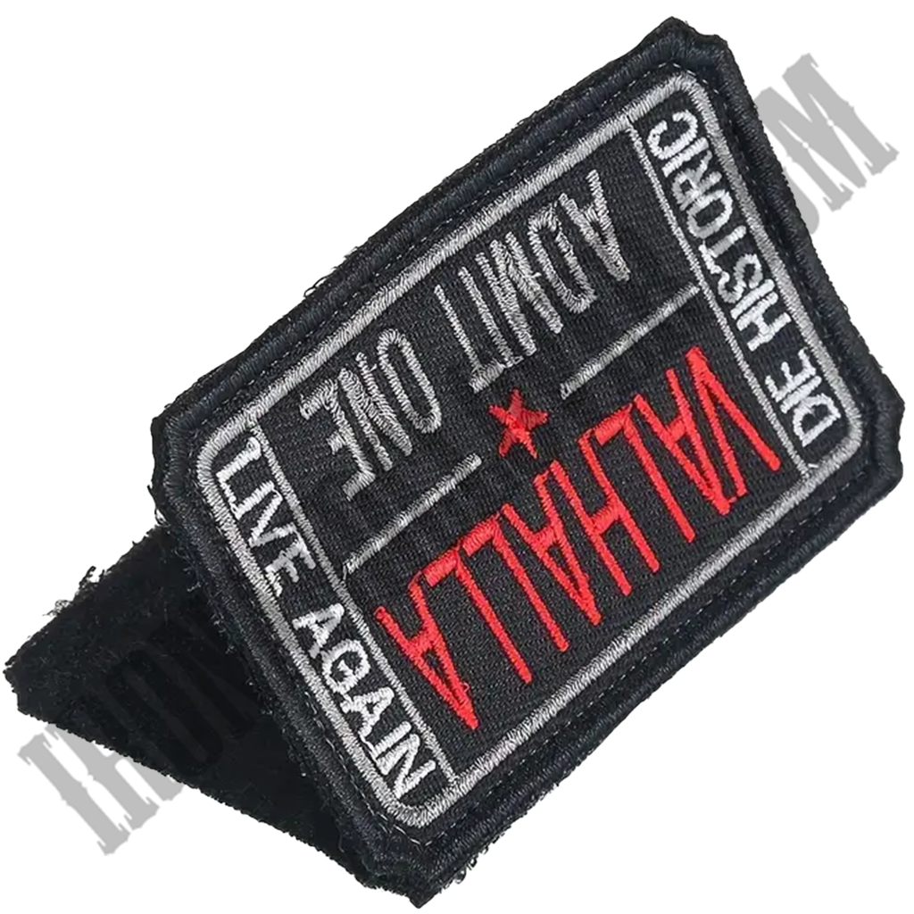 Viking Biker Patch With Hook And Loop Backing