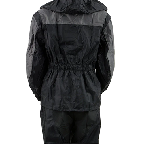 Armored Waterproof Motorcycle Rain Suit For Women Back View