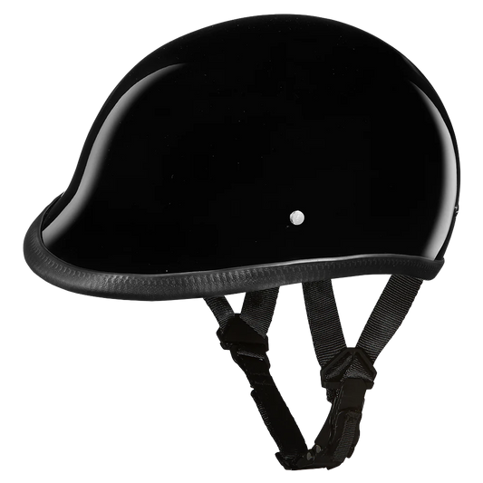 Daytona Hawk "Polo Style" Helmet in Hi-Gloss Black