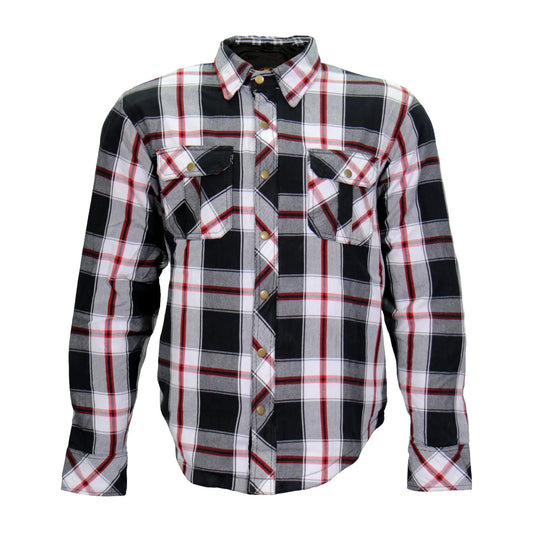Armored Flannel Jacket in Red, White & Black