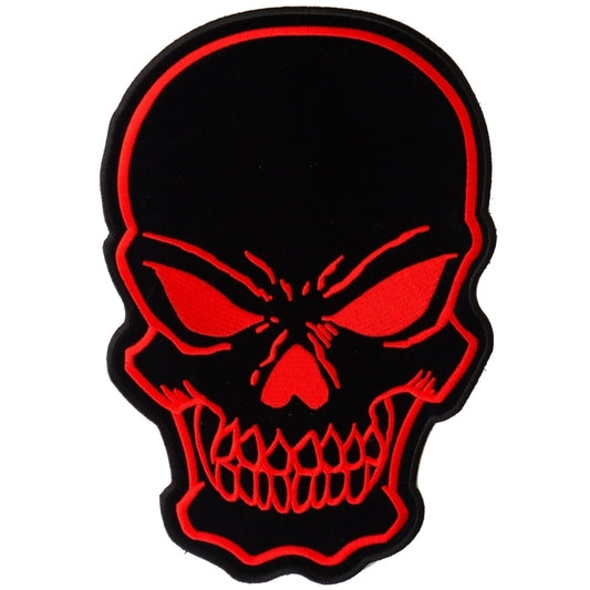 Red Skull Embroidered Patch