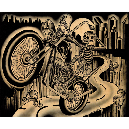 City Biker Canvas Giclee