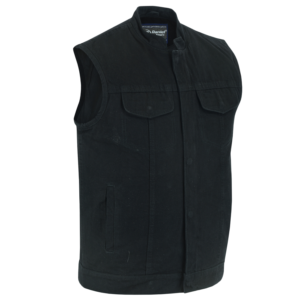 Black Denim Club Vest