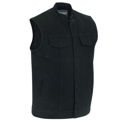 Black Denim Club Vest