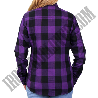 Flannel Shirt in Black & Purple