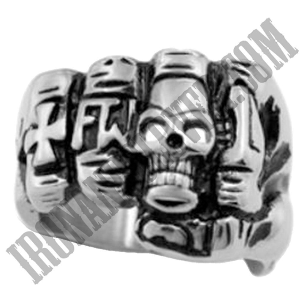 Fist Face Skull Ring