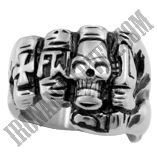 Fist Face Skull Ring