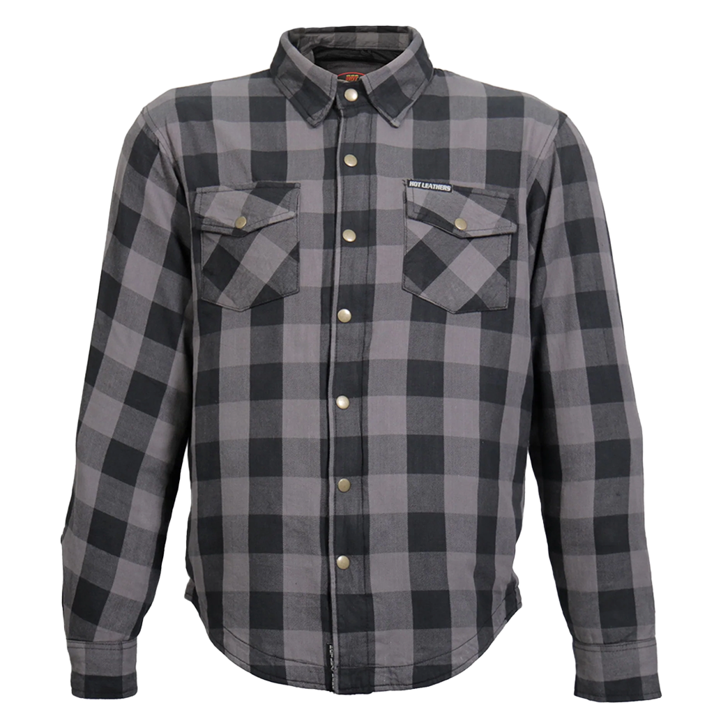 Armored Flannel Jacket in Gray & Black