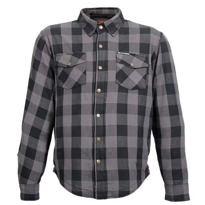 Armored Flannel Jacket in Gray & Black