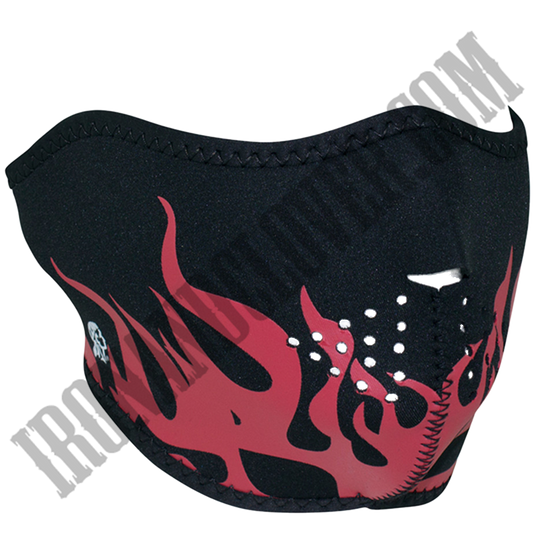 Red Flames Half Face Mask