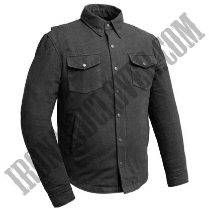 Men's "The Moto" Shirt in Charcoal